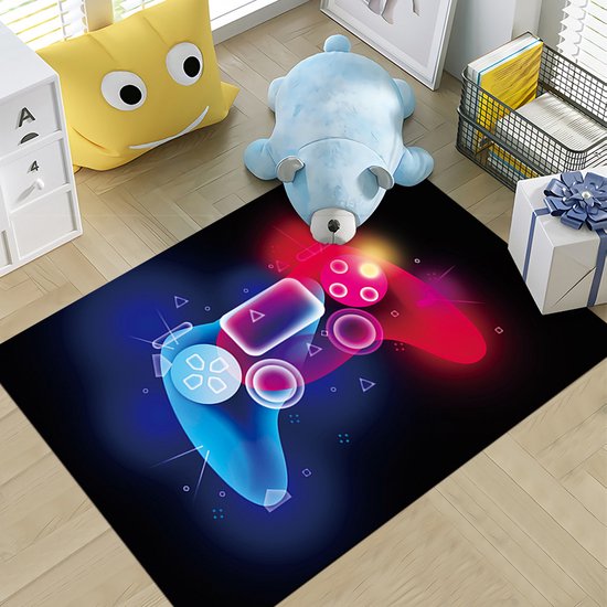 Gamecontroller Tapijt - Stijlvolle Laagpolige Vloerkleed Upgrade voor je Game- en Entertainmentruimte-Voor Extra Comfort en Gaming Plezier120x160CM