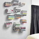 Zwevende Boekenplank Onzichtbaar - Metalen Wandplank voor Boeken - Draagvermogen 13,5kg - Zwart - 10,5x6x6,6 cm