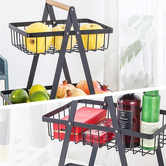 2-laagse Fruitschaal – Ruimtebesparend Modern Design voor Ke