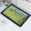 Kunstzinnige Antislip Badmat - Vincent van Gogh's "Les Vessenots à Auvers" - Luxe Siliconen Diatomeeënaarde Mat - 39,5x59 cm