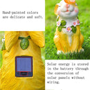 Solar Tuinbeeld Konijn met Vlinder - Duurzaam Hars 24 CM