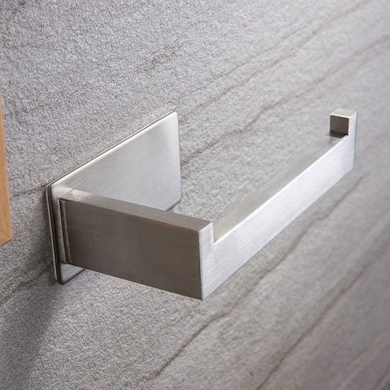 Zelfklevende RVS Toiletrolhouder - Zilver