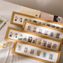 Collagelijst voor 10 mini foto's - Houten frame lichtbruin