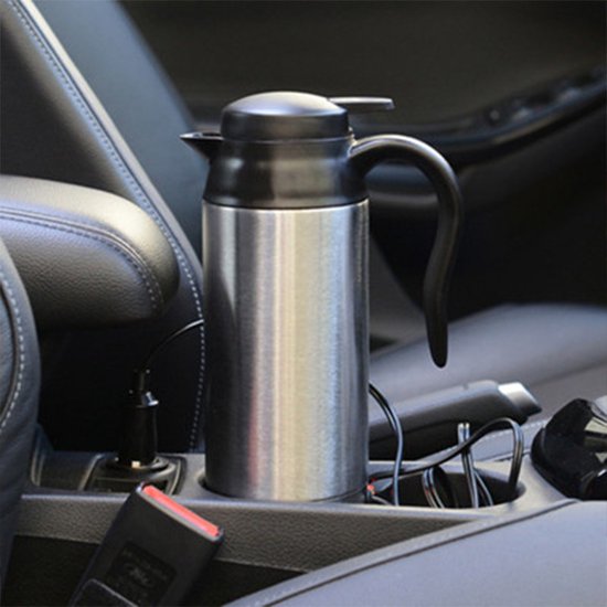 750 ml RVS auto waterkoker - 12V sigarettenaansteker