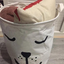 TDR - Opvouwbare wasmand-speelgoed mand - opberg mand-Met handvat-wit