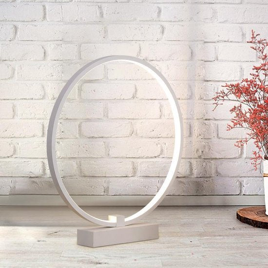 LED Tafellamp - Cirkel - 30cm diameter - Wit