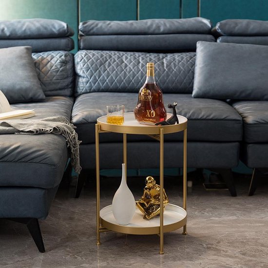 TDR - Nordic simple dubbellaagse kleine salontafel goud
