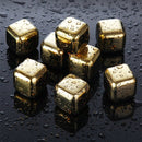 TDR-Luxe whiskey set+6 Whiskey stones +1 fluwelen zakje +opbergdoos-Herbruikbare -roestvrij-goud