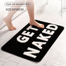 Luxe GET NAKED Antislip Badmat 50x80CM - Zwart