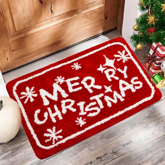 2 stuks Luxe Kerst Vloerkleed – Merry Christmas Design – Ant