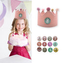 verjaardagskroon-koninklijke kroonvorm met leeftijd naar keuze van 1-9 jaar-Comfortabel Katoen - Elegant Design - Ultiem Comfort-pink