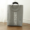 Opvouwbare Oxford stoffen wasmand 42L - Grijs