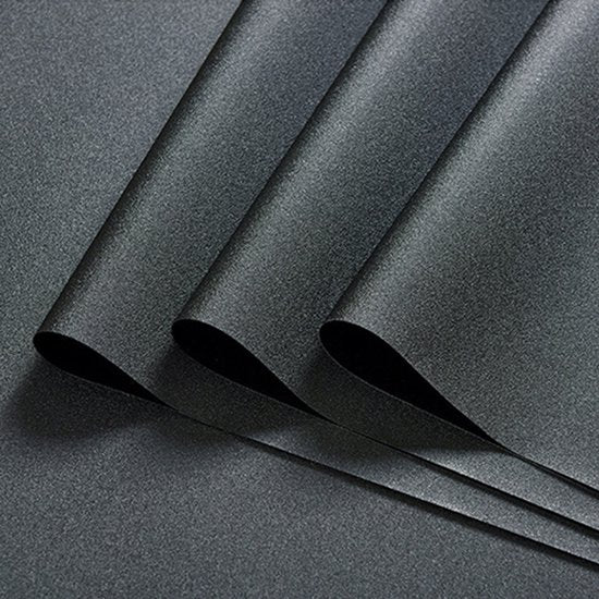Statische lijmvrije matglasfolie zwart mat 90x200cm