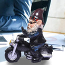 Grappige Tuinkabouter op Motor - 11x6.5x13CM