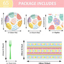 81-delige Kleurrijke Feestdecoratieset Pasen met Tafelkleed