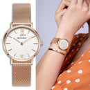 REITSMAN Rijn Rosegoud /  Wit  -  W00.2908RGME -  Horloge - Rosegoud - Mesh - Ø32mm