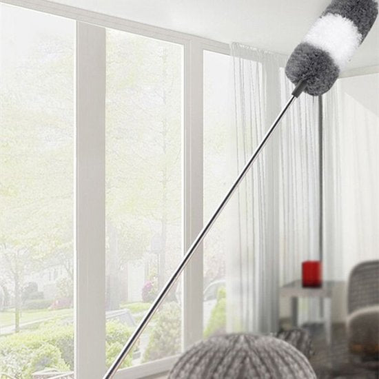 8-delige Telescoopsteelset met Plumeau, Lammellenreiniger, Chenillekoppen, en Spinnenborstel - Voor het Reinigen van Verschillende Oppervlakken