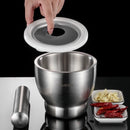 Roestvrij Vijzel met Stamper - Kruidenvermaler 12.6x12x8.8CM