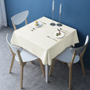 Waterdicht tafelkleed 140x140cm - Vlekbestendig - Melkwit