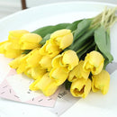 10 stuks kunsttulpen realistisch geel - duurzaam