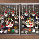 Kerst Raamstickers met Sneeuwvlokken en Kerstballen - Herbru