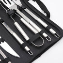 25-delige Roestvrijstalen Barbecue Gereedschapset met Tas