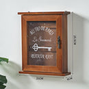 Massief Houten Sleutelkastje 21x25,5x6 cm Wandmontage Vintag