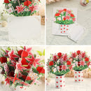 Betoverende 3D Pop-up Bloemenkaart - Een Magische Bloemenpra