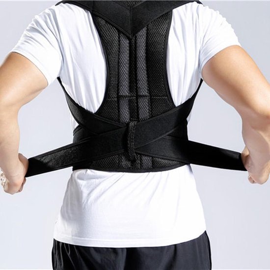 TDR - Houding Correctie Brace - Fysio - Postuur Corrector - Rug Band / Schouder Band - Brace voor rechte rug - Zwart - Maat S