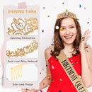 Betoverende Gouden Diadeem Kroon met Zijdelingse Kammen