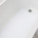 Verlengde PVC Antislip Badmat-Stevige Zuignappen - Duurzaam en Gemakkelijk te Reinigen100*40CM-wit
