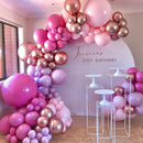 126-delige Ballonnenset - Paars en Roze Feestdecoratie