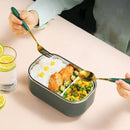 Elektrische lunchbox - ideaal voor gebruik in de auto-Lunchtrommel voor warme maaltijden-donkergroen