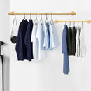 Industriële Buis Kledingrekken - Metalen Kledingrekken -Draagvermogen tot 30 kg - Robuust & Stijlvol voor Thuis en Winkel-78x24x81.5 cm-goud