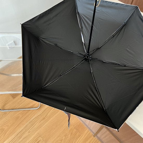 Opvouwbare Paraplu met Witte Rozen Schilderij - Zonbescherming Anti-UV UPF50+ - Windproof - Compact en Draagbaar - Lichtgewicht - Duurzaam Ø102cm