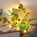 Rozenbloem LED Decoratielampenslinger - 1,5 meter - 10 LED Lampjes - Sfeerverlichting - IP65 - Voor Binnen - Warm Wit