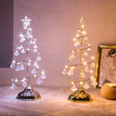 led kerstverlichting -tafellamp- kerstboom vorm lamp werkt op batterij -kerstversiering-gouden warm licht