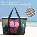 Multifunctionele Opvouwbare Strandtas - Ruime en Duurzame Tas voor Strand, Picknick en Meer-zwart