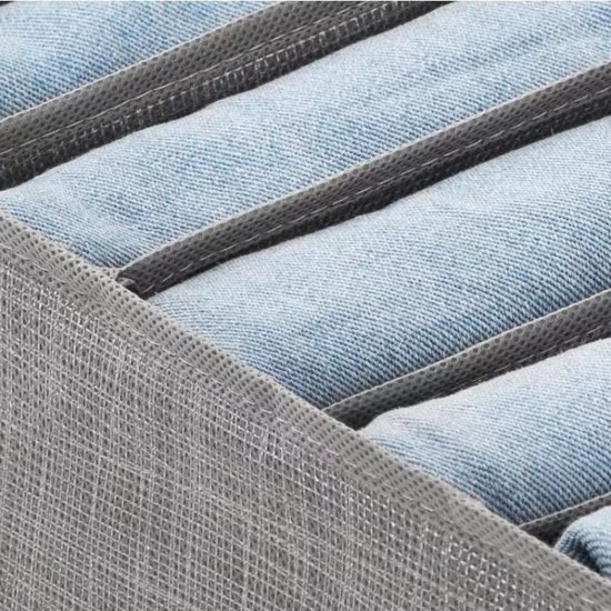 TDR-opvouwbare opbergdoos met 9 vakken-lade-organizer voor jeans,truien,overhemden en broeken-kledingbox- Donkergrijs 44*25*22 CM