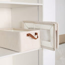 2 stuks Duurzame Katoen-Linnen Opbergbox met Stalen Frame - 25L - Opvouwbaar en Stapelbaar - Ideaal voor Kleding en Speelgoedopslag 47x29x19 cm