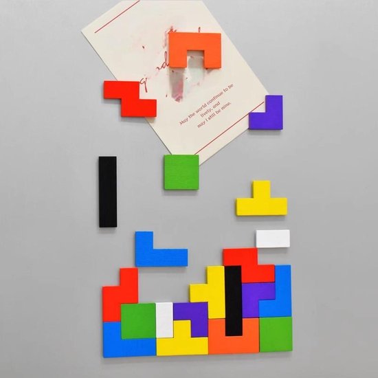 Tetris Koelkastmagneten – 40-delig Kleurrijke Puzzel