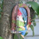 Drinkende Tuinkabouter - Ophangbaar Standbeeld 10.5x15cm