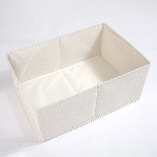 2 Opvouwbare Kleding Opbergdozen met Kijkvenster - Beige