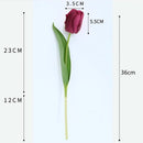 10x Realistische Rozerode Kunsttulpen - Duurzaam & Onderhoudsvriendelijk