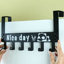 Deurkapstok Met 6 Haken-Deurhanger-Kapstok Hangend -zwart