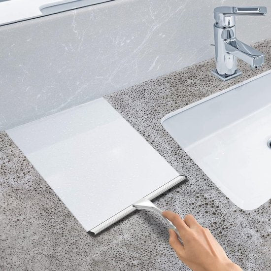 RVS Douchewisser 25 cm – Magnetische houder, Zonder boren