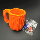 Build on Brick Mug - Oranje - 350 ml - Creatieve Drinkbeker
