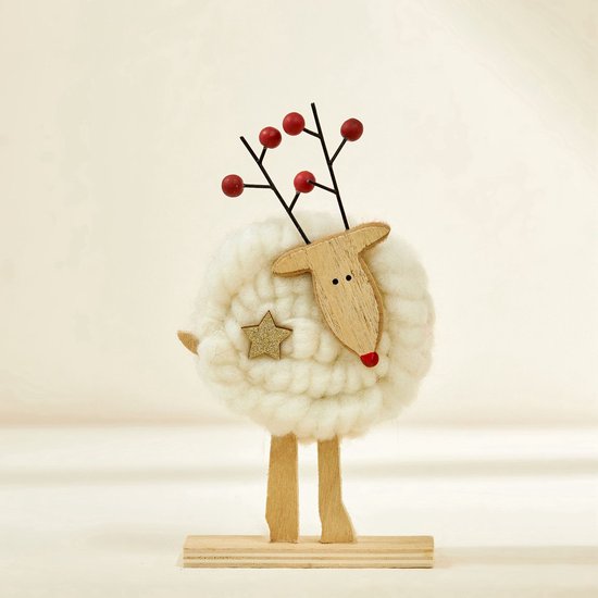 7-delige luxe kerstdecoratieset – Vilten rendieren, kerstbomen en schapen – Unieke feestelijke versiering van hoogwaardige kwaliteit
