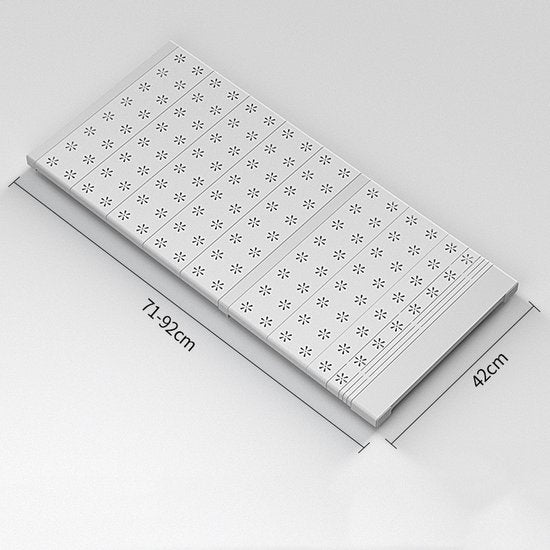 Verstelbaar legplank voor kasten - Uitschuifbaar van 71 tot 92 cm - Draagt tot 20 kg- wit