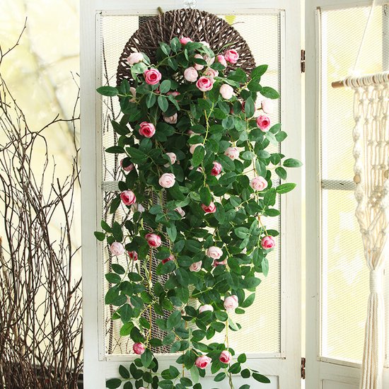 Luxe Roze Bloemen Slinger - Bruiloft Decoratie